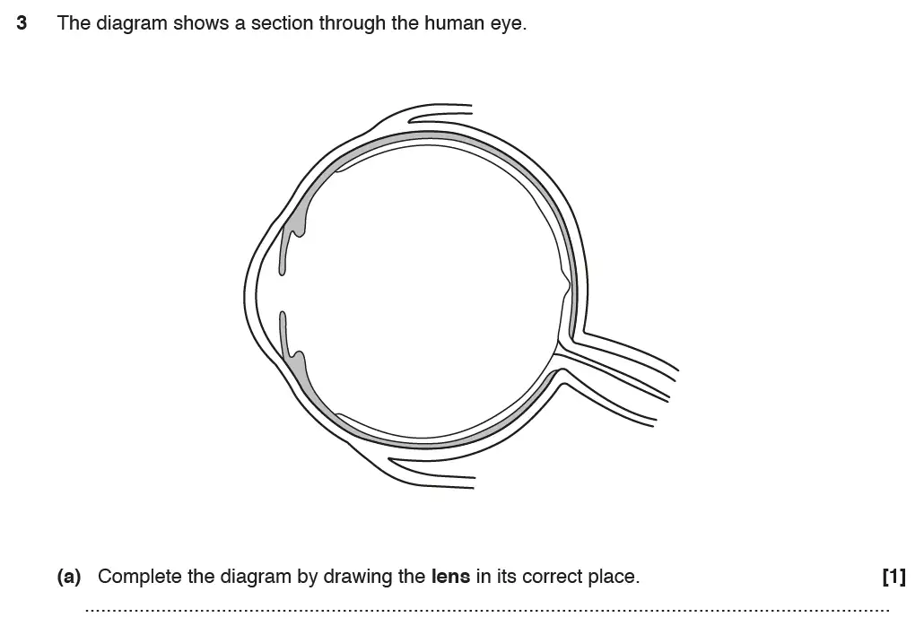 Question 9 - GCSE OCR Foundation Biology Past Paper 1 - June 2017