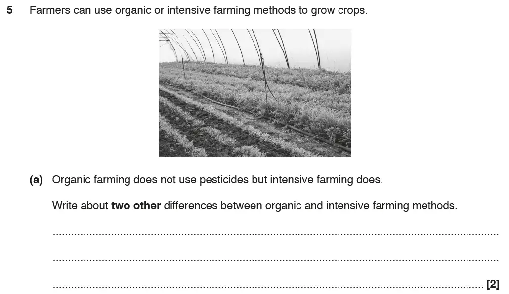 Question 10 - GCSE OCR Foundation Biology Past Paper 2 - June 2017