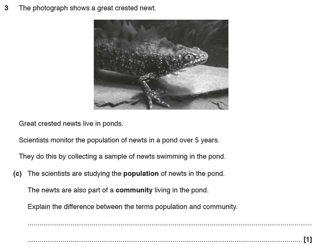 Question 8 - GCSE OCR Foundation Biology Past Paper 2 - June 2017