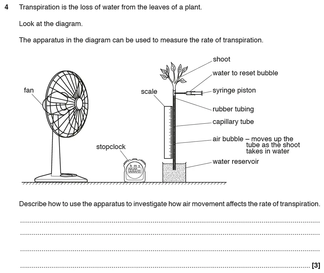 Question 9 - GCSE OCR Foundation Biology Past Paper 2 - June 2017