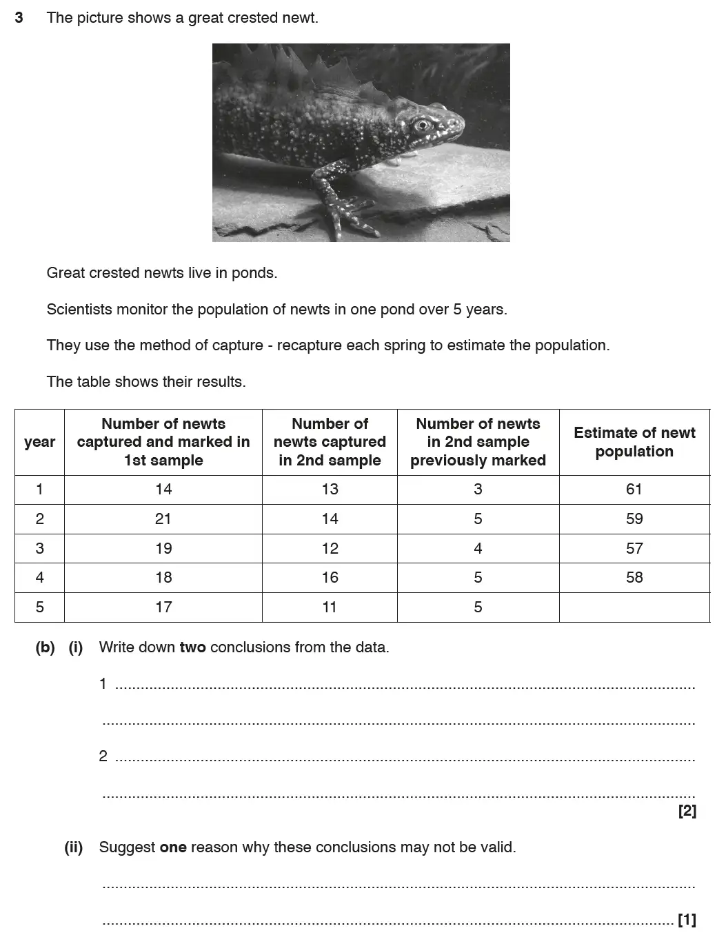 Question 5 - GCSE OCR Higher Biology Past Paper 2 - June 2017