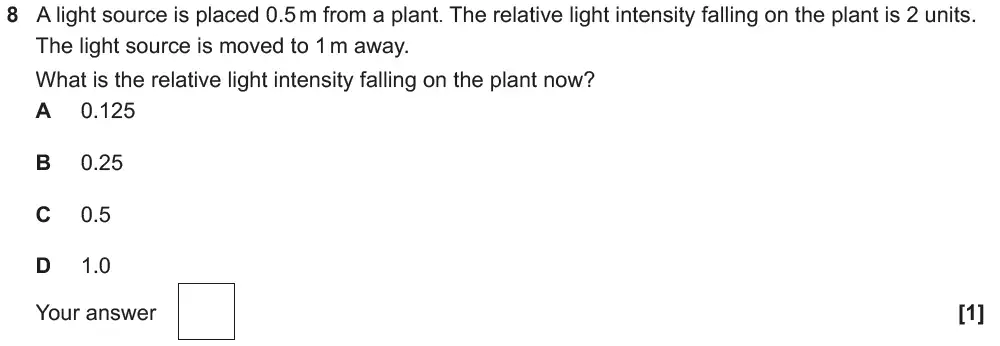 Question 8 - GCSE OCR Higher Biology Past Paper 3 - June 2018
