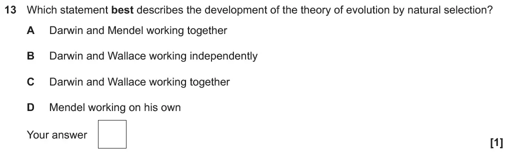 Question 13 - GCSE OCR Higher Biology Past Paper 4 - June 2018