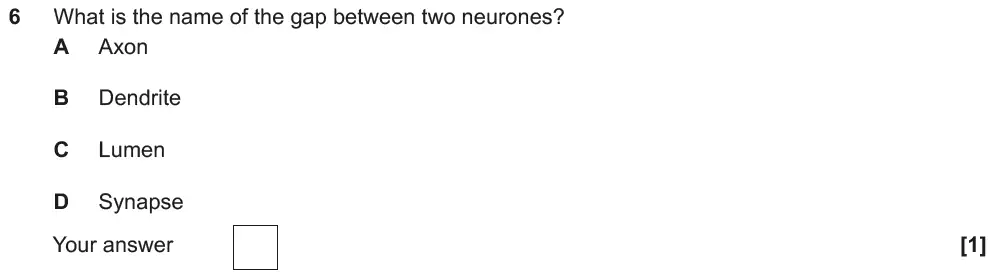 Question 6 - GCSE OCR Foundation Biology Past Paper 1 - June 2019