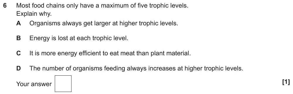 Question 06 - OCR GCSE Foundation Biology Past Paper 2 - June 2019