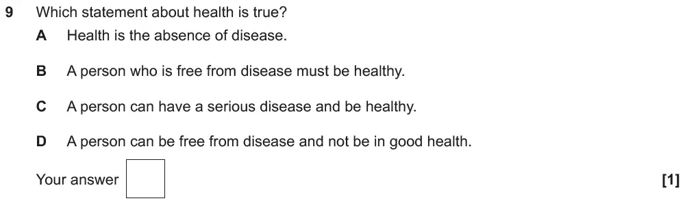 Question 09 - OCR GCSE Foundation Biology Past Paper 2 - June 2019