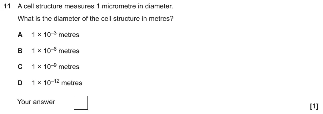 Question 11 - GCSE OCR Higher Biology Past Paper 3 - June 2019
