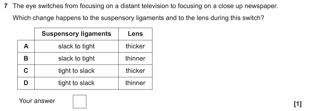 Question 7 - GCSE OCR Higher Biology Past Paper 3 - June 2019