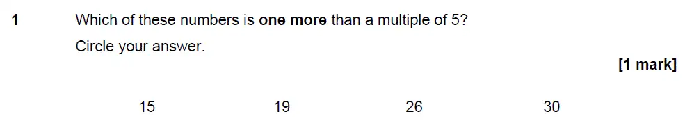 Question 1 - GCSE AQA Foundation Maths Speicmen Paper 2 (Calculator)