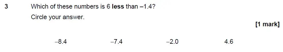 Question 3 - GCSE AQA Foundation Maths Speicmen Paper 2 (Calculator)
