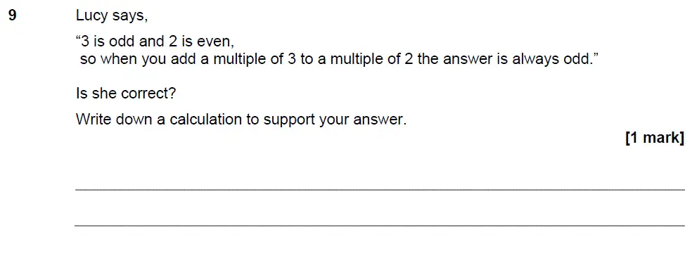Question 9 - GCSE AQA Foundation Maths Speicmen Paper 2 (Calculator)