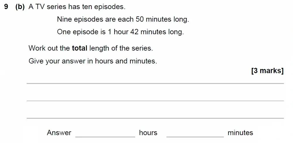 Question 09(b) - GCSE AQA Foundation Maths Past Paper 2 (Calculator) - June 2023