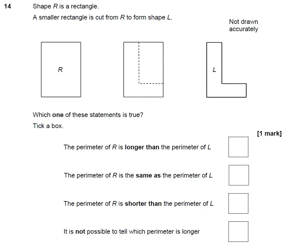 Question 14 - GCSE AQA Foundation Maths Speicmen Paper 1 (Non-Calculator)