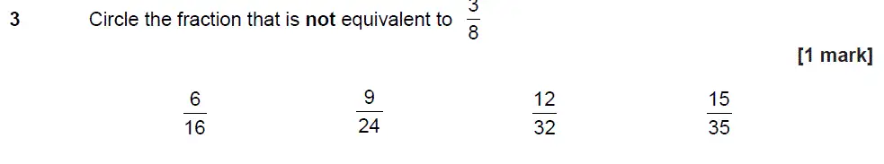 Question 3 - GCSE AQA Foundation Maths Speicmen Paper 1 (Non-Calculator)