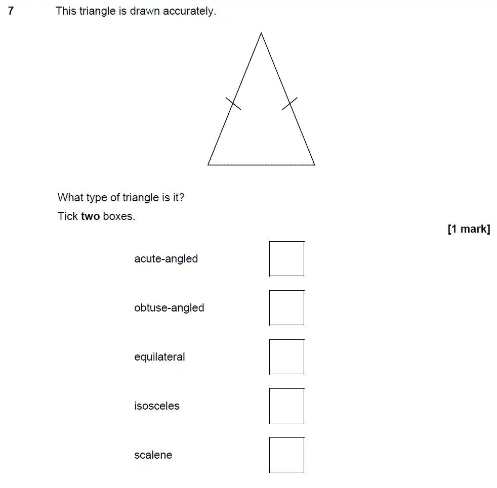 Question 7 - GCSE AQA Foundation Maths Speicmen Paper 1 (Non-Calculator)