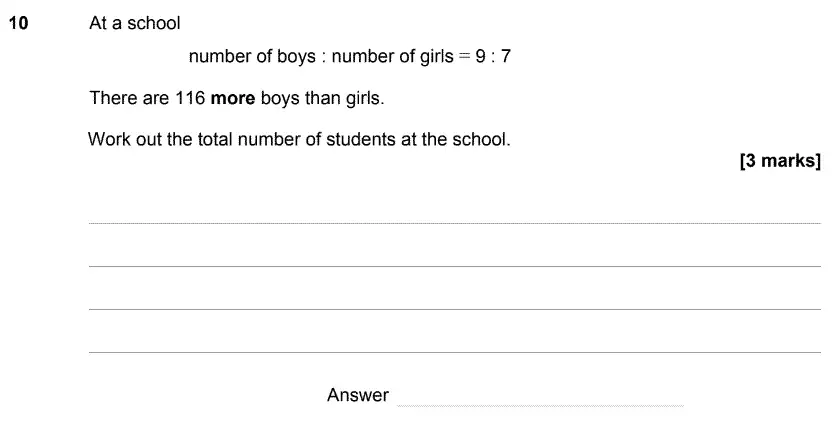 Question 13 - GCSE AQA Higher Maths Speicmen Paper 2 (Calculator)