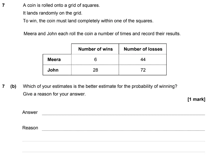 Question 9 - GCSE AQA Higher Maths Speicmen Paper 2 (Calculator)