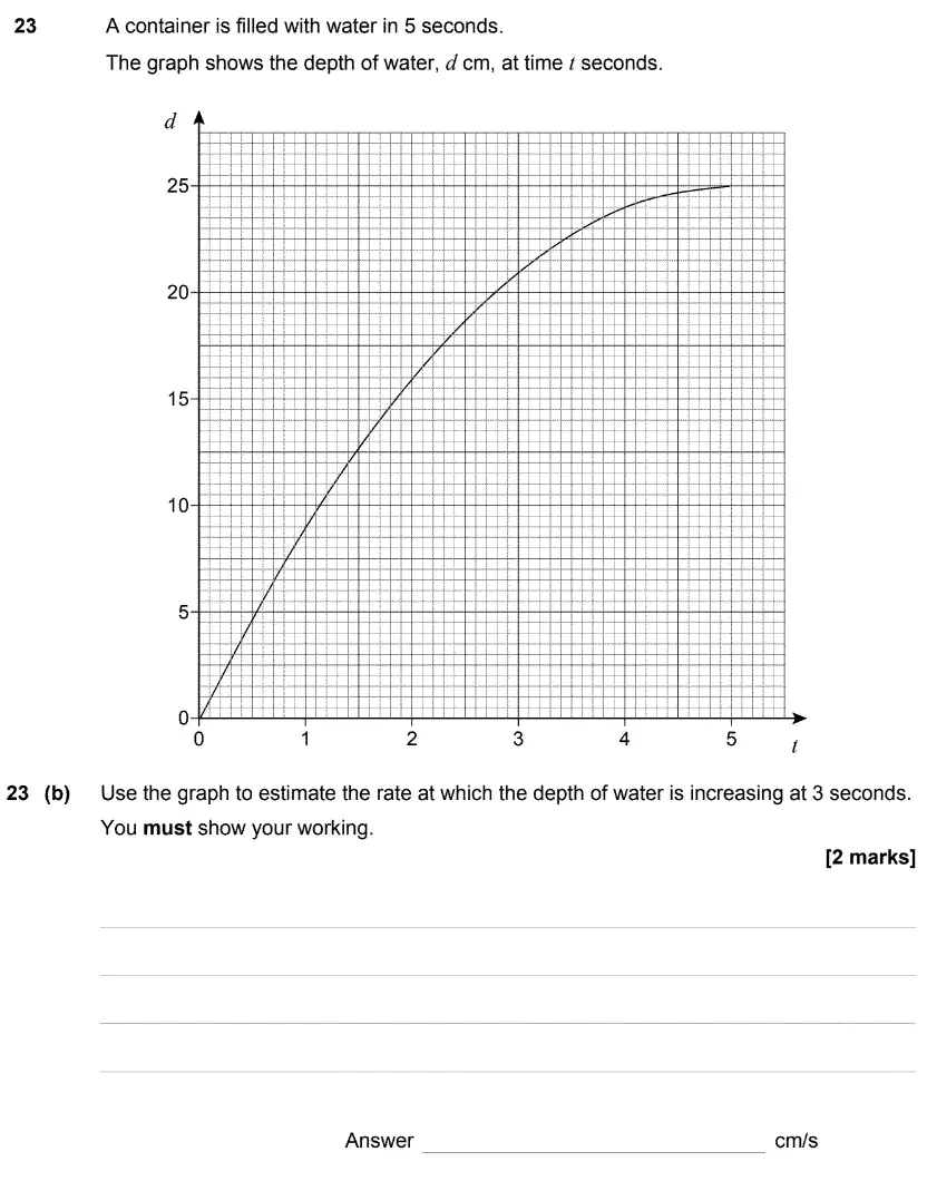 Question 26 - GCSE AQA Higher Maths Speicmen Paper 3 (Calculator)
