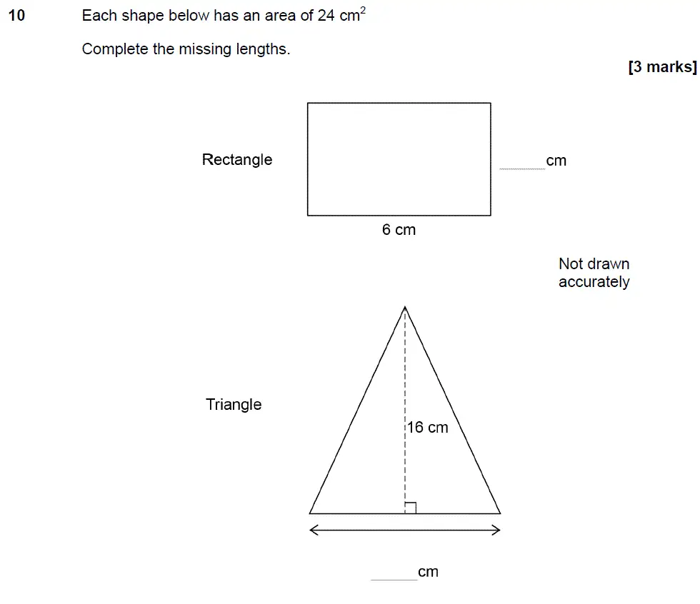 Question 10 - GCSE AQA Foundation Maths Past Paper 3 (Calculator) - June 2017