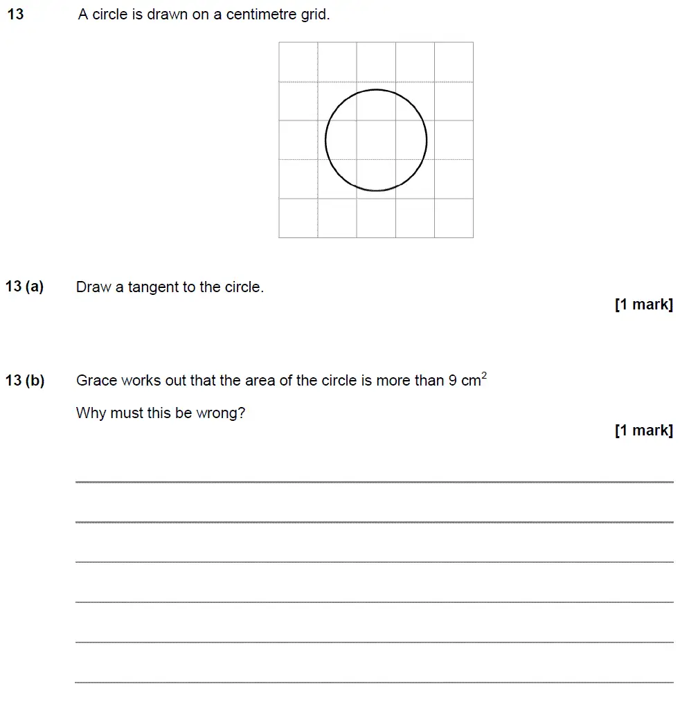 Question 13 - GCSE AQA Foundation Maths Past Paper 3 (Calculator) - June 2017