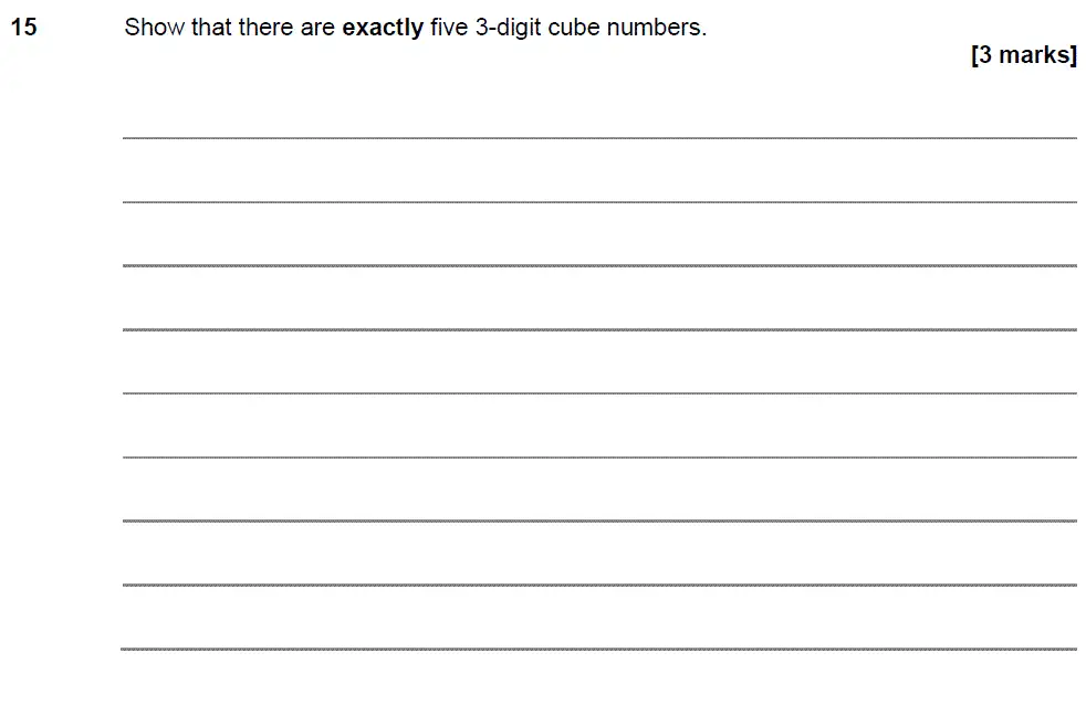 Question 15 - GCSE AQA Foundation Maths Past Paper 3 (Calculator) - June 2017