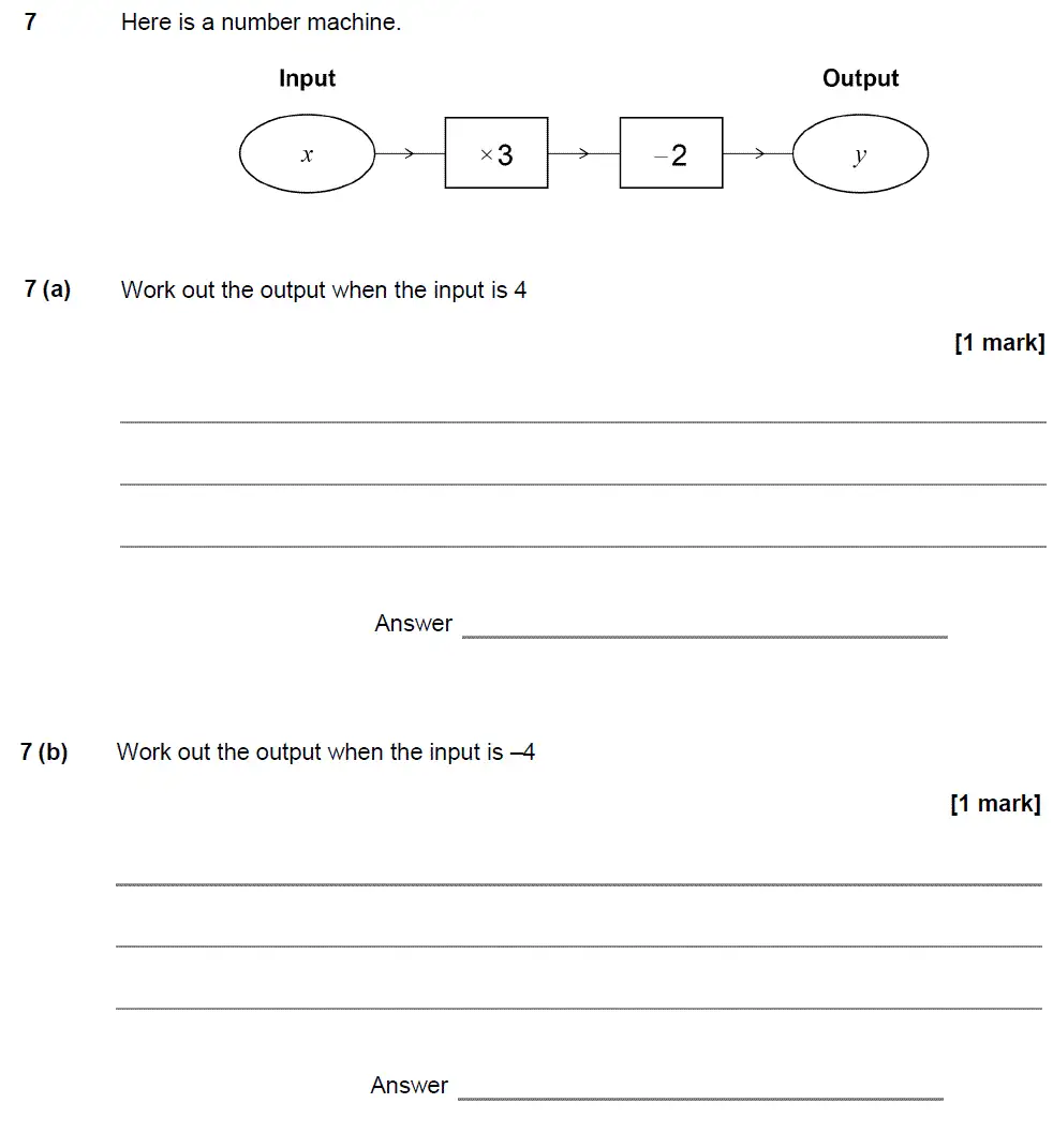 Question 7 - GCSE AQA Foundation Maths Past Paper 3 (Calculator) - June 2017