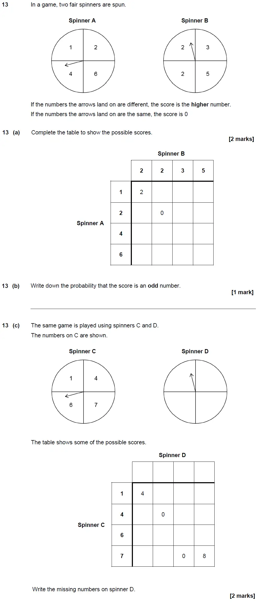 Question 13 - GCSE AQA Foundation Maths Past Paper 1 (Non-Calculator) - June 2018
