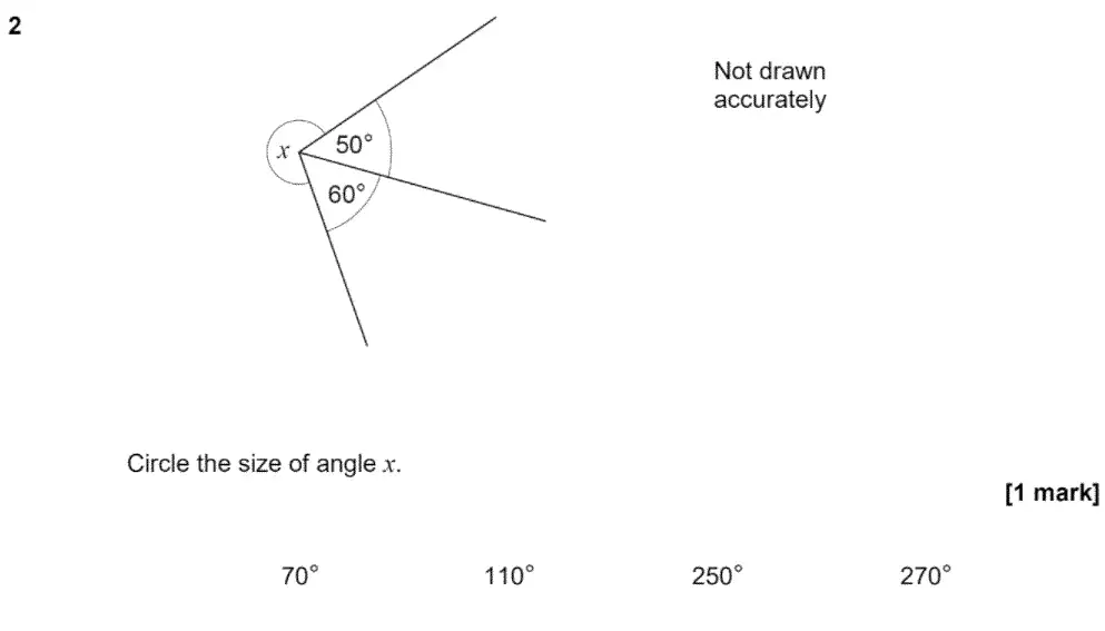 Question 2 - GCSE AQA Foundation Maths Past Paper 2 (Calculator) - June 2020