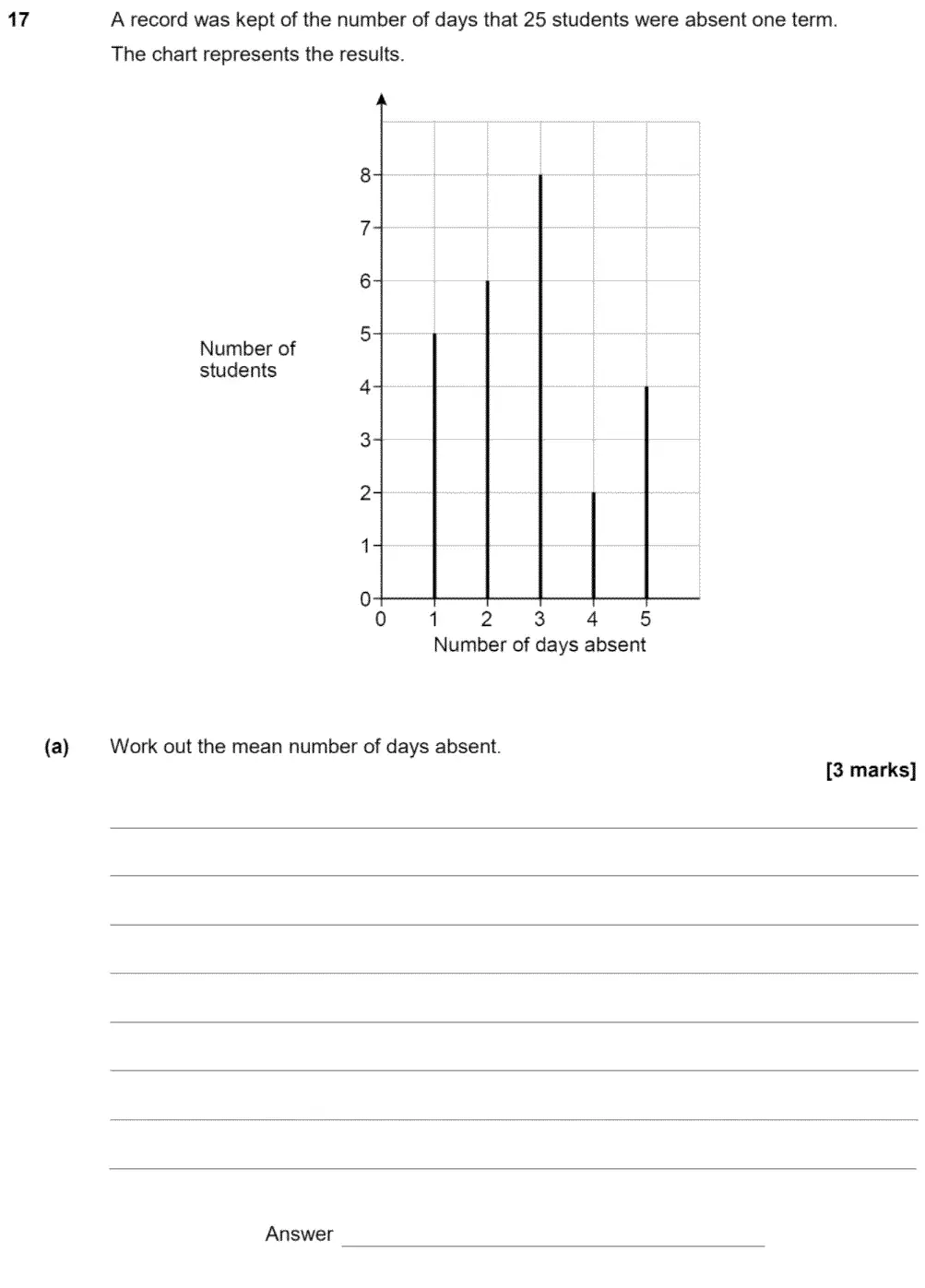 Question 18 - GCSE AQA Foundation Maths Past Paper 3 (Calculator) - June 2020