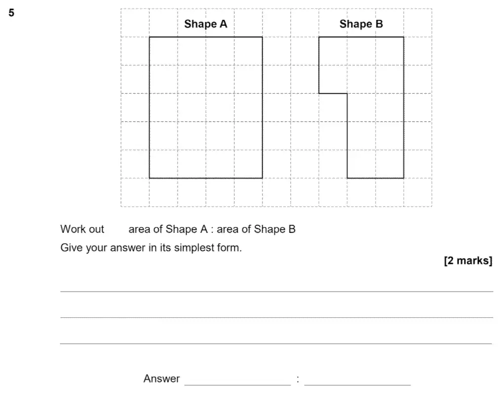 Question 5 - GCSE AQA Foundation Maths Past Paper 1 (Non-Calculator) - June 2020