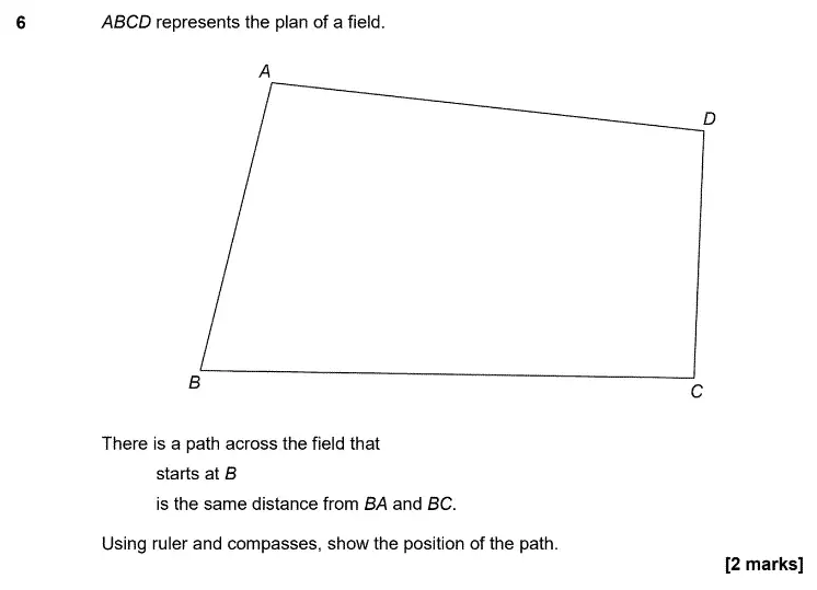 Question 6 - GCSE AQA Higher Maths Past Paper 3 (Calculator) - June 2020