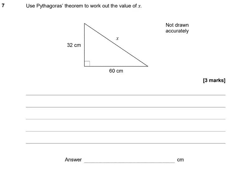 Question 7 - GCSE AQA Higher Maths Past Paper 3 (Calculator) - June 2020