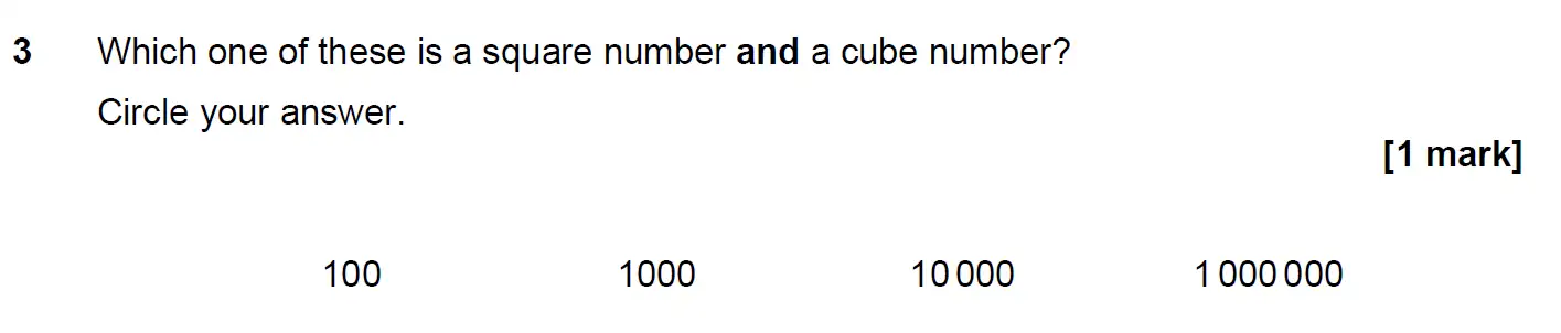 Question 3 - GCSE AQA Higher Maths Past Paper 1 (Non-Calculator) - June 2020