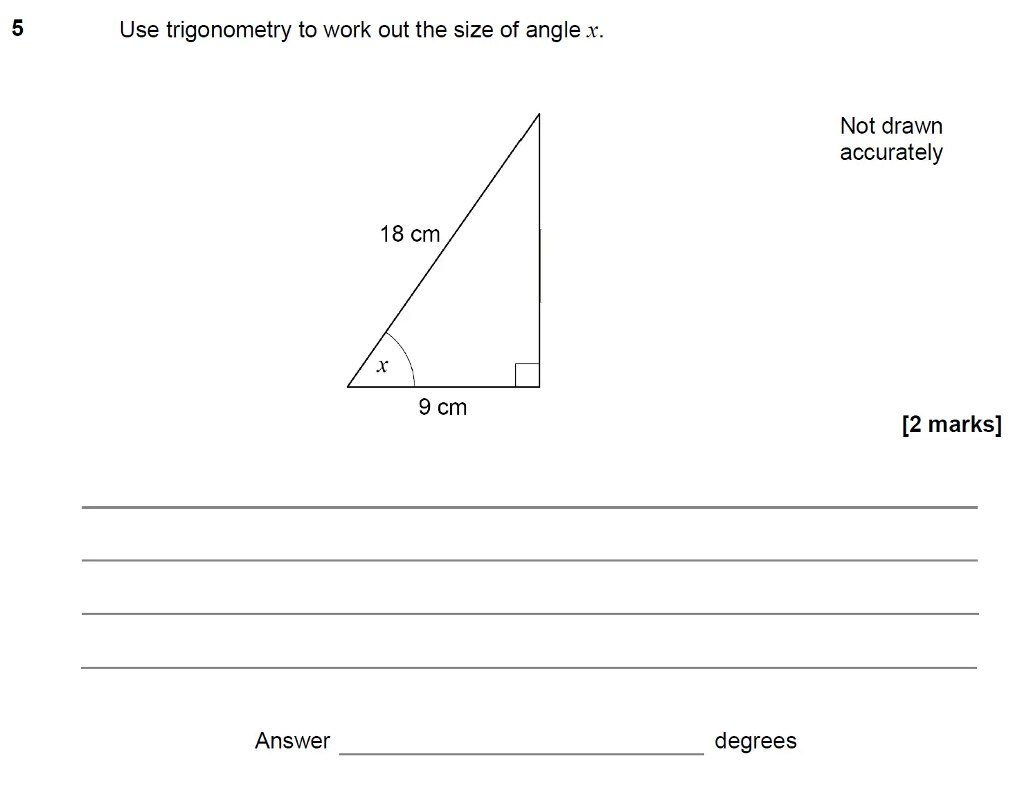Question 5 - GCSE AQA Higher Maths Past Paper 1 (Non-Calculator) - June 2020