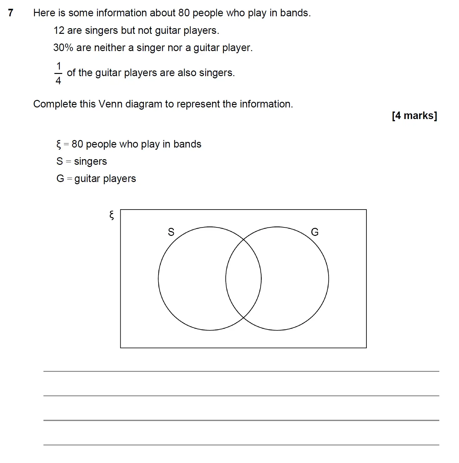 Question 7 - GCSE AQA Higher Maths Past Paper 1 (Non-Calculator) - June 2020