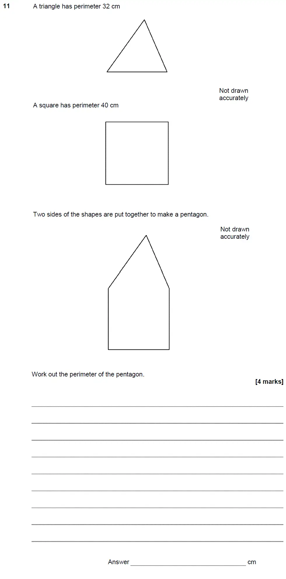 Question 11 - GCSE AQA Foundation Maths Past Paper 1 (Non-Calculator) - June 2017