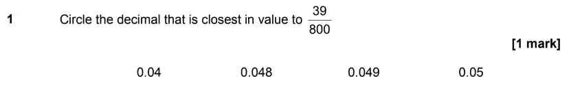 Question 1 - GCSE AQA Higher Maths Past Paper 2 (Calculator) - June 2017