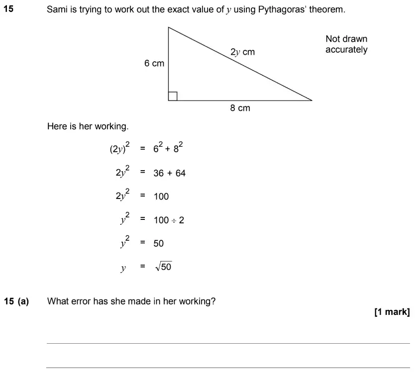 Question 18 - GCSE AQA Higher Maths Past Paper 2 (Calculator) - June 2017