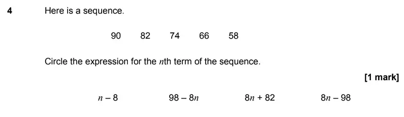 Question 4 - GCSE AQA Higher Maths Past Paper 2 (Calculator) - June 2017