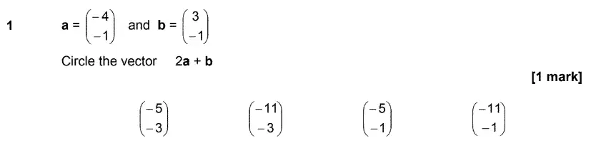 Question 1 - GCSE AQA Higher Maths Past Paper 3 (Calculator) - June 2017
