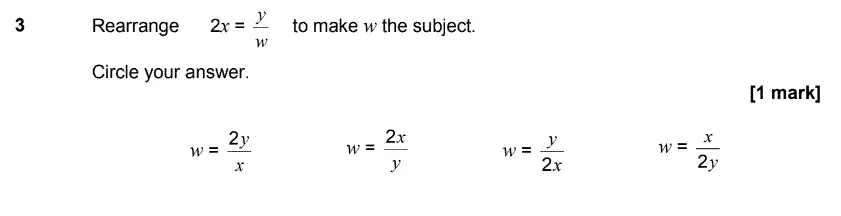 Question 3 - GCSE AQA Higher Maths Past Paper 3 (Calculator) - June 2017