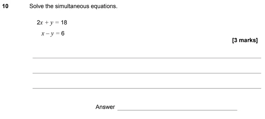 Question 11 - GCSE AQA Higher Maths Past Paper 1 (Non-Calculator) - June 2017