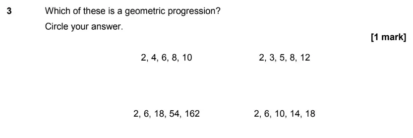 Question 3 - GCSE AQA Higher Maths Past Paper 1 (Non-Calculator) - June 2017