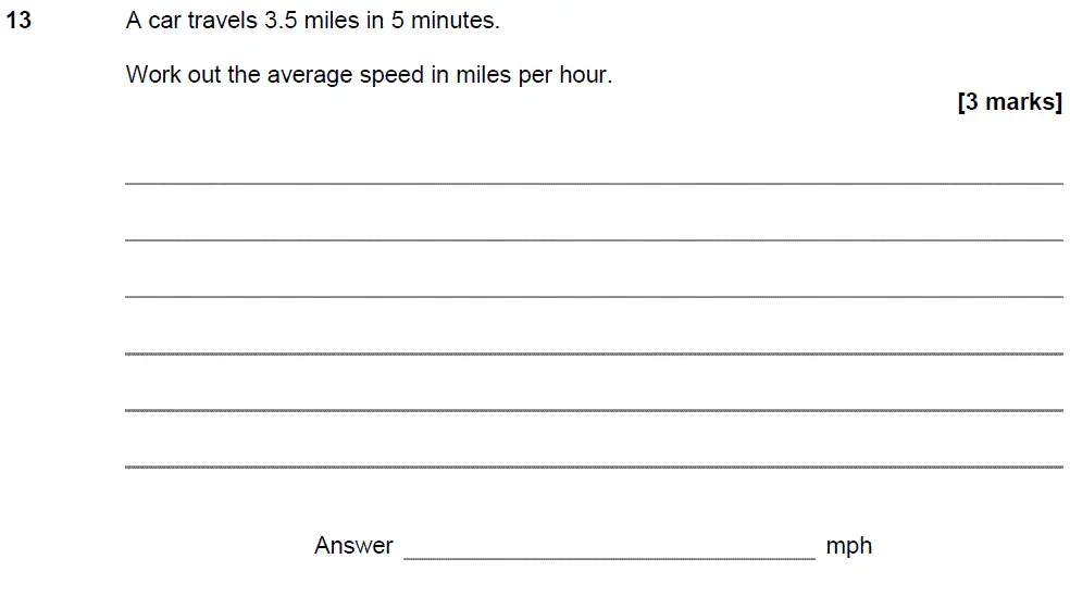 Question 14 - GCSE AQA Foundation Maths Past Paper 3 (Calculator) - June 2018