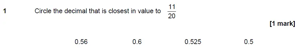 Question 1 - GCSE AQA Higher Maths Past Paper 3 (Calculator) - June 2018