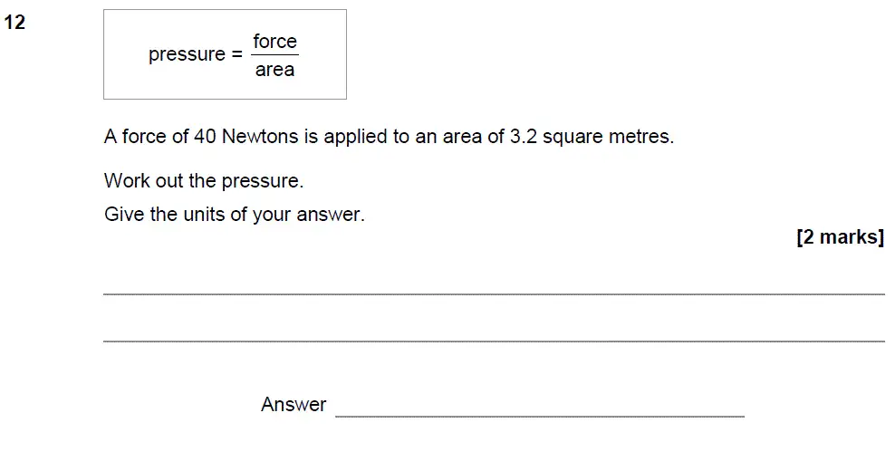 Question 12 - GCSE AQA Higher Maths Past Paper 3 (Calculator) - June 2018