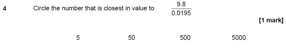 Question 4 - GCSE AQA Higher Maths Past Paper 1 (Non-Calculator) - June 2018