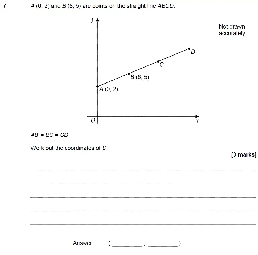 Question 7 - GCSE AQA Higher Maths Past Paper 1 (Non-Calculator) - June 2018