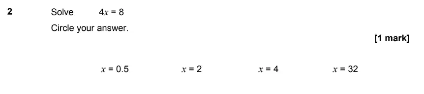 Question 2 - GCSE AQA Foundation Maths Past Paper 1 (Non-Calculator) - June 2019