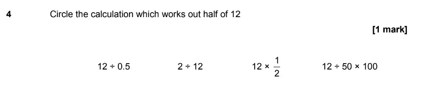 Question 4 - GCSE AQA Foundation Maths Past Paper 1 (Non-Calculator) - June 2019